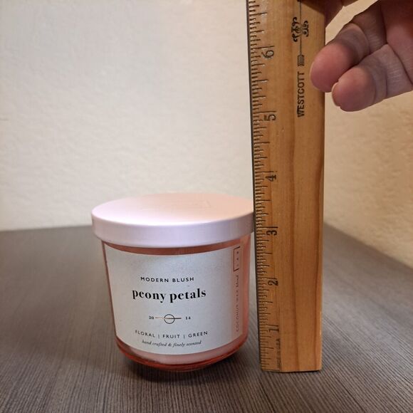 LAB Candle Peony Petals Scented Coconut Wax Pink Jar Floral Hand Crafted - Picture 6 of 8